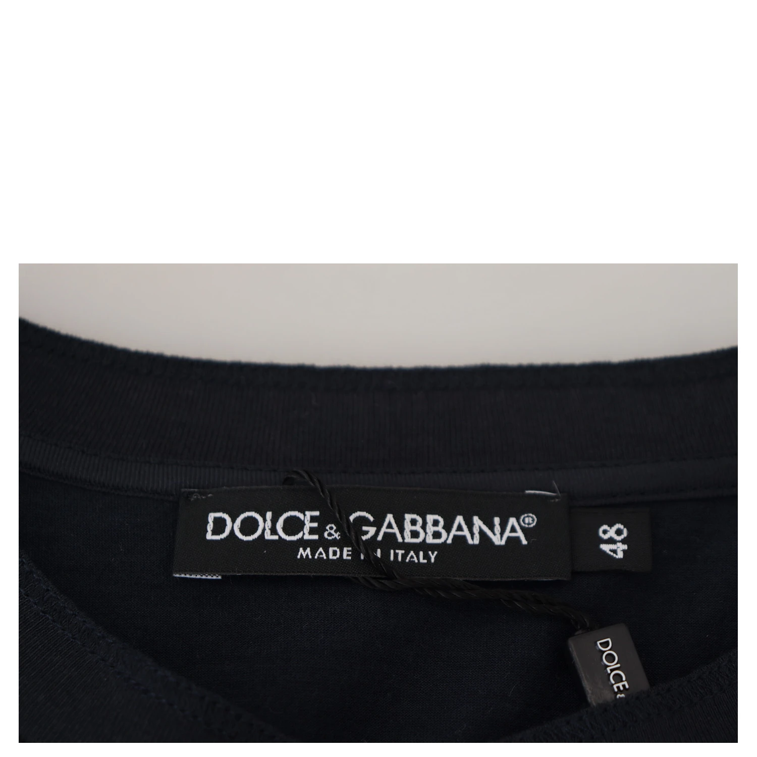 Blue Cotton Button Crewneck Pullover Sweater