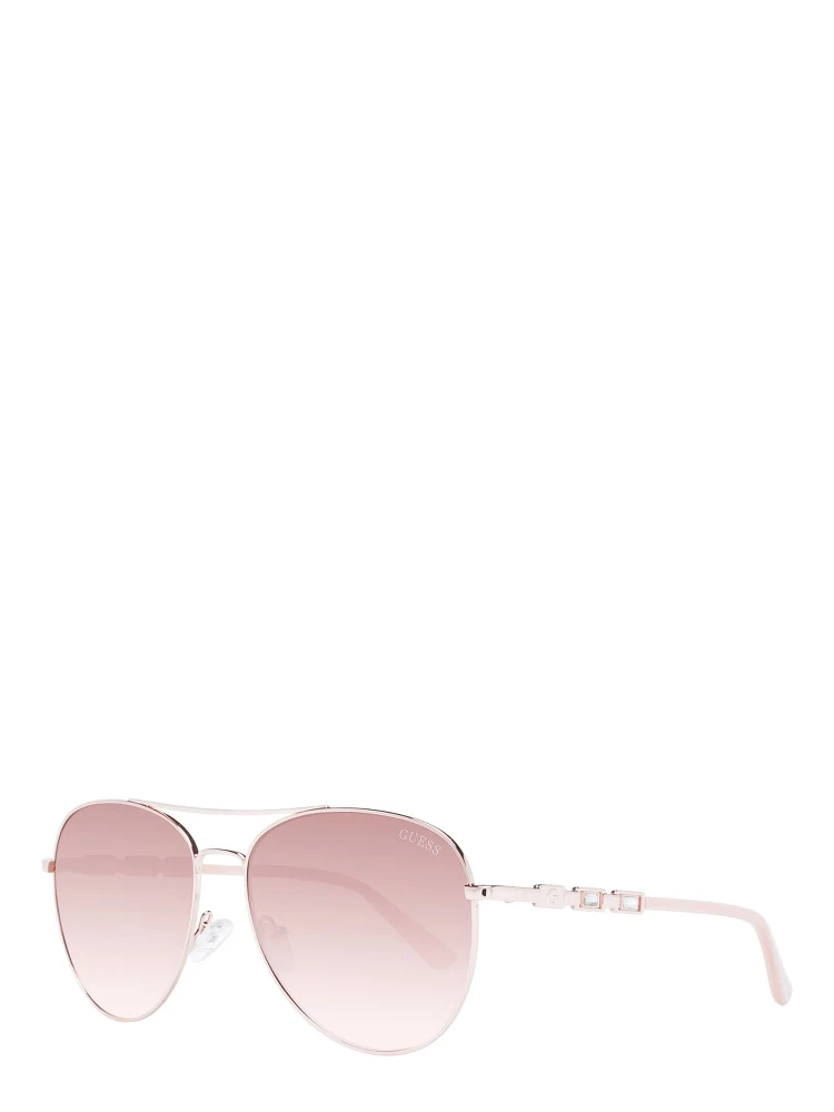 Rose Gold Metal Sunglasses