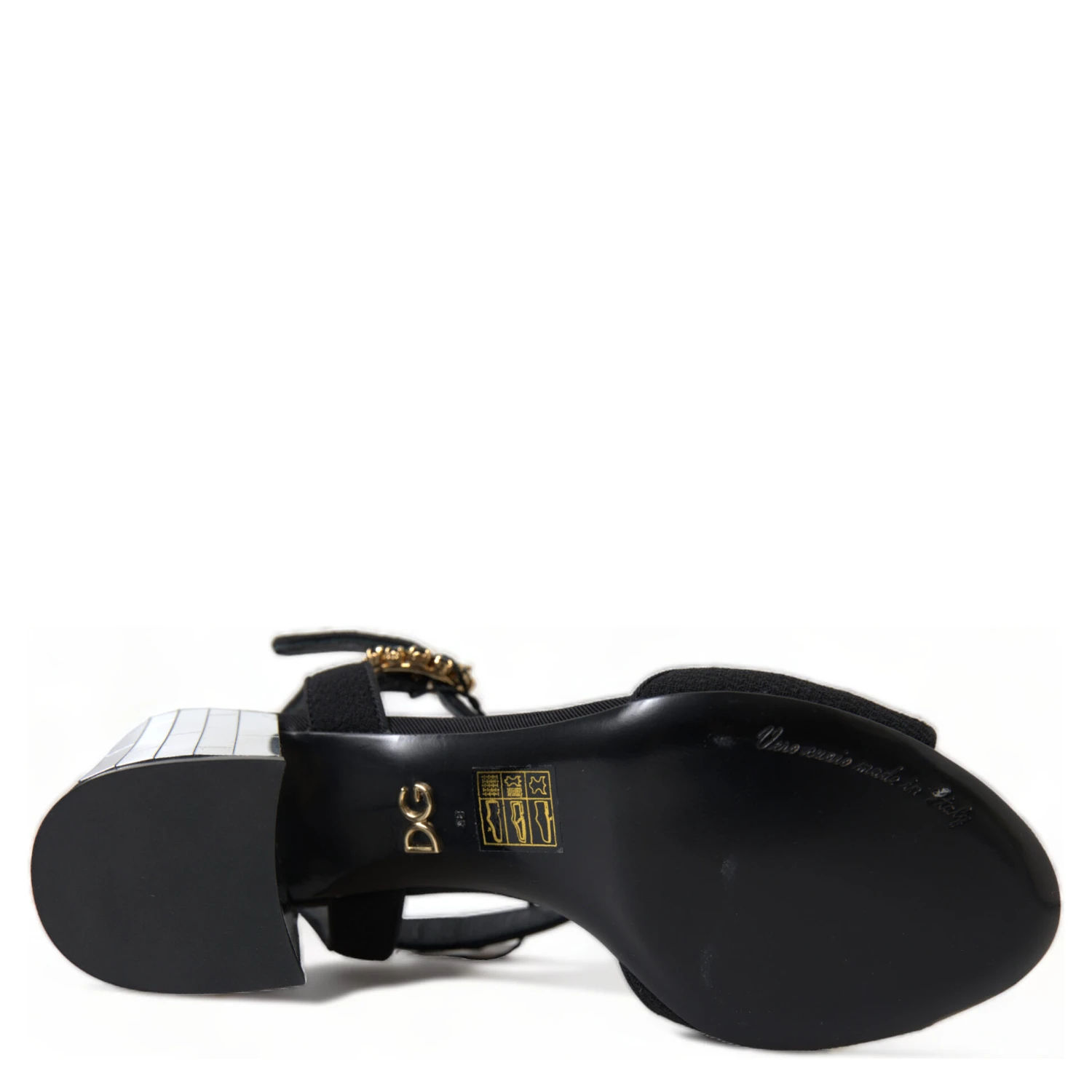 Black Crystals Ankle Strap Sandals Shoes