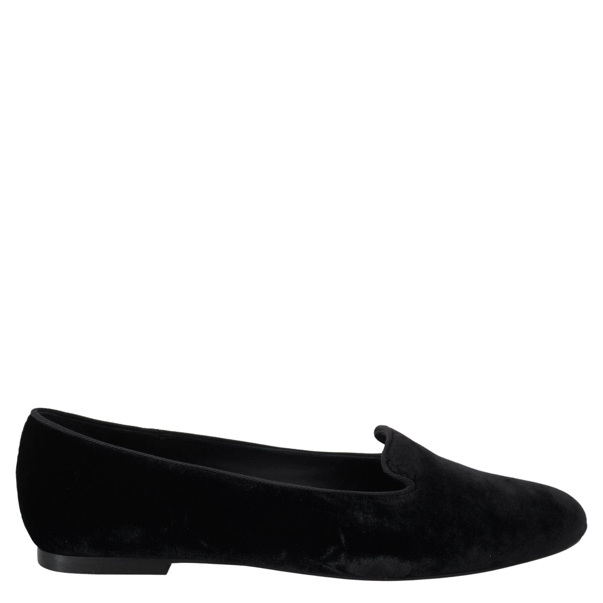 Black Velvet Slip Ons Loafers Flats Shoes