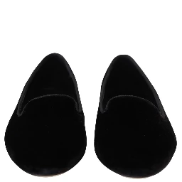 Black Velvet Slip Ons Loafers Flats Shoes