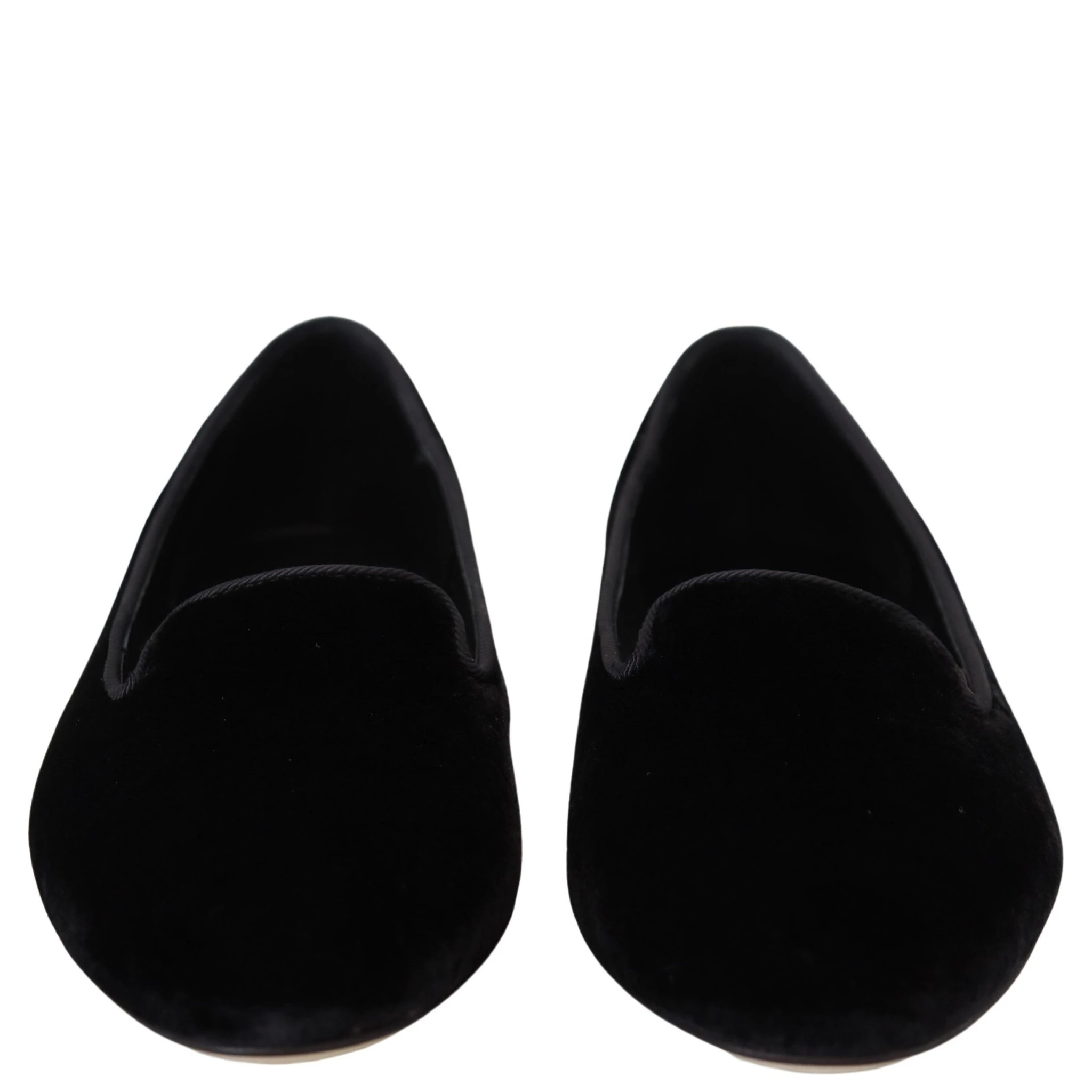 Black Velvet Slip Ons Loafers Flats Shoes