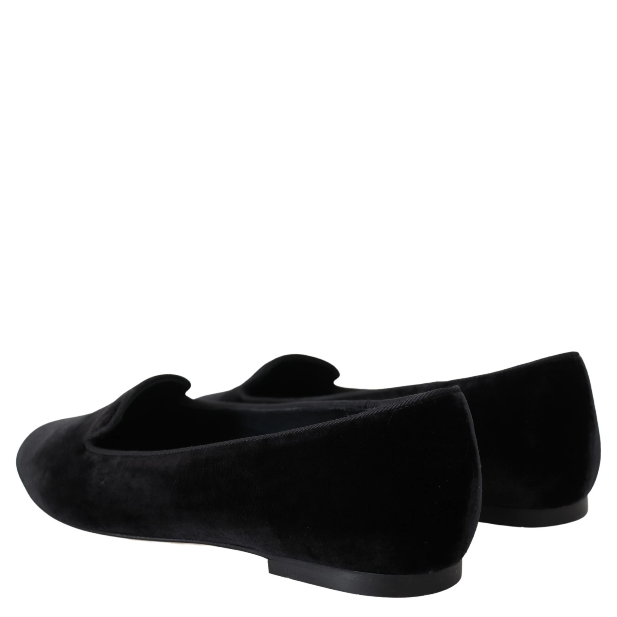 Black Velvet Slip Ons Loafers Flats Shoes