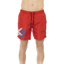 Red Polyester Swimwear