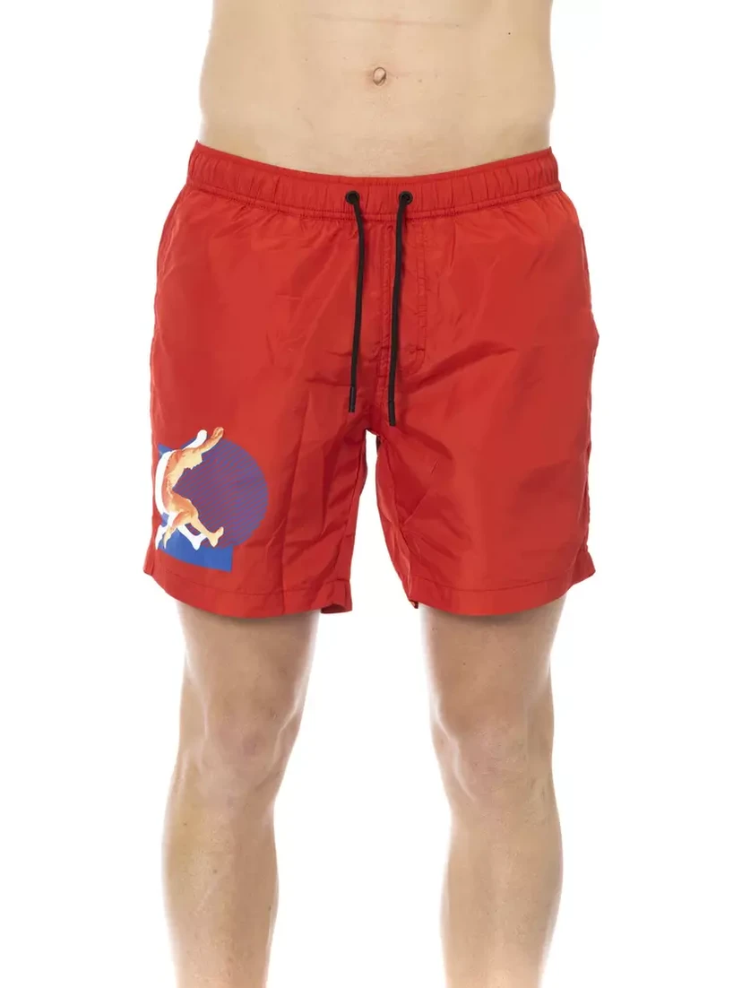 Red Polyester Swimwear