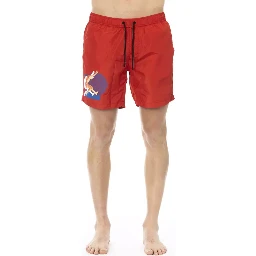 Red Polyester Swimwear