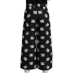 Black Logo DG Print Wide Leg Pants