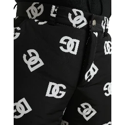 Black Logo DG Print Wide Leg Pants