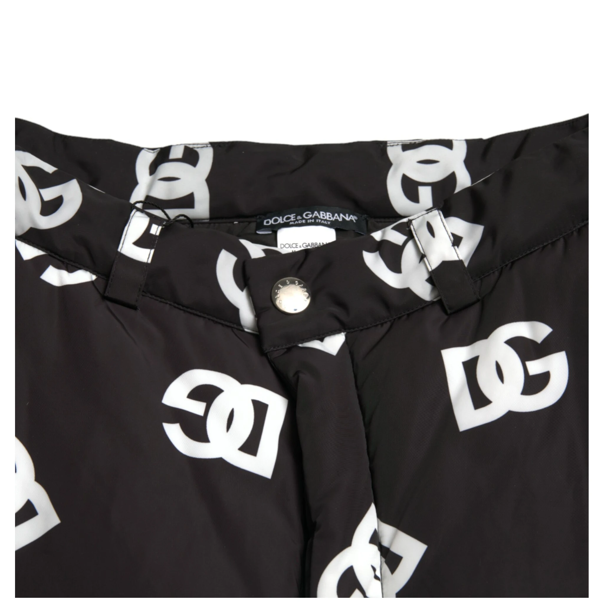 Black Logo DG Print Wide Leg Pants