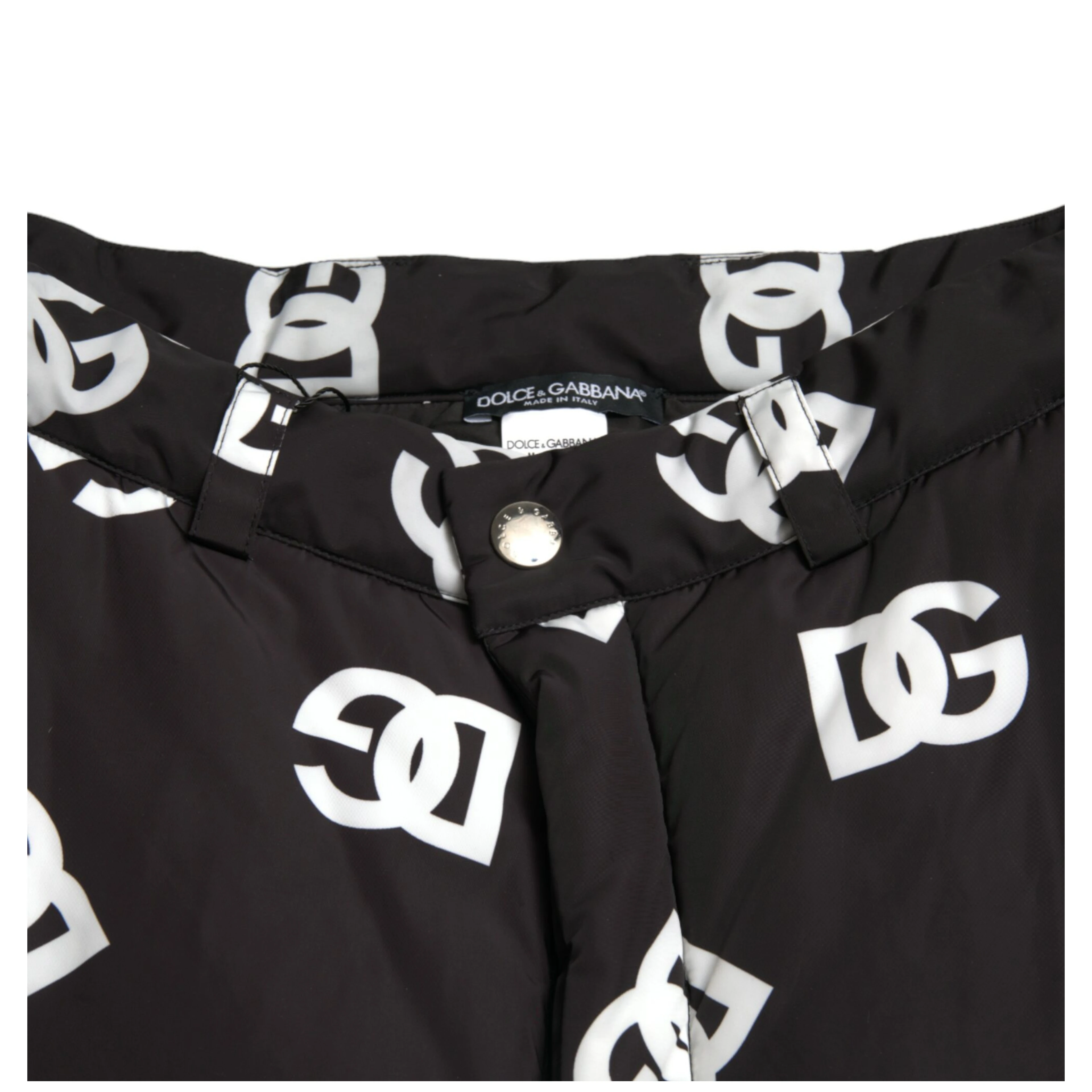 Black Logo DG Print Wide Leg Pants