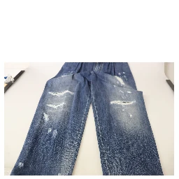 Blue Washed High Waist Loose Fit Pants