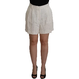 White High Waist Culotte Cotton Shorts