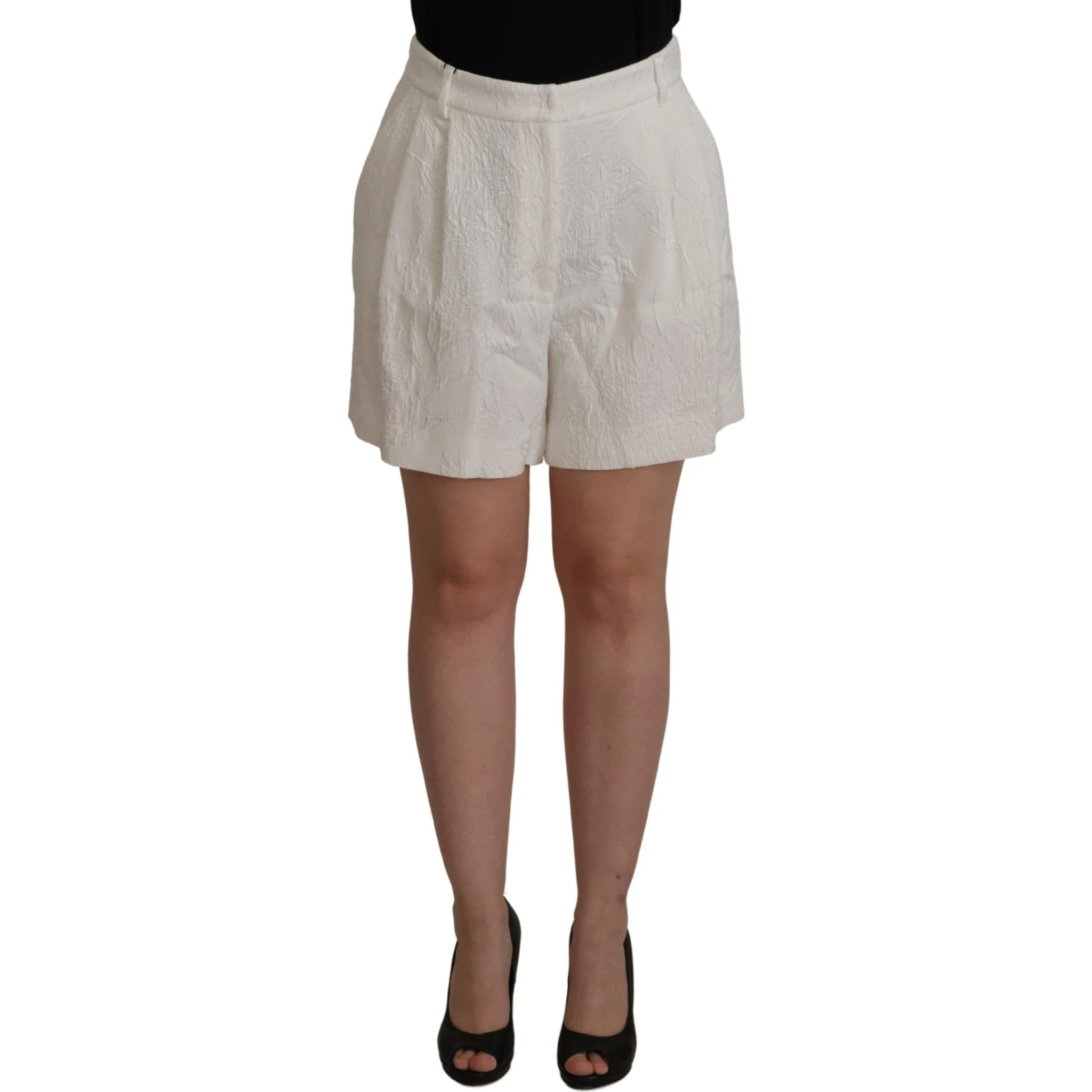 White High Waist Culotte Cotton Shorts