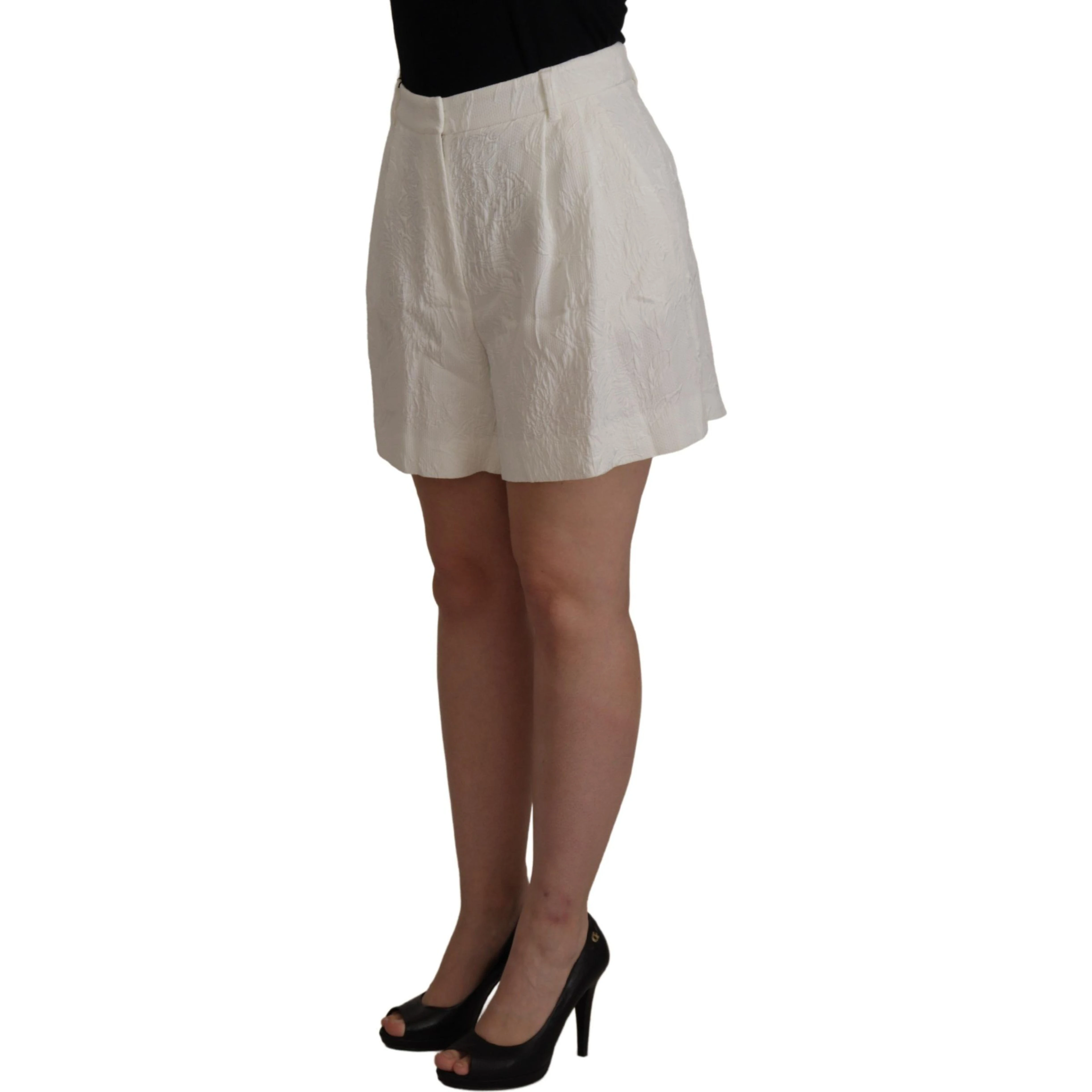 White High Waist Culotte Cotton Shorts