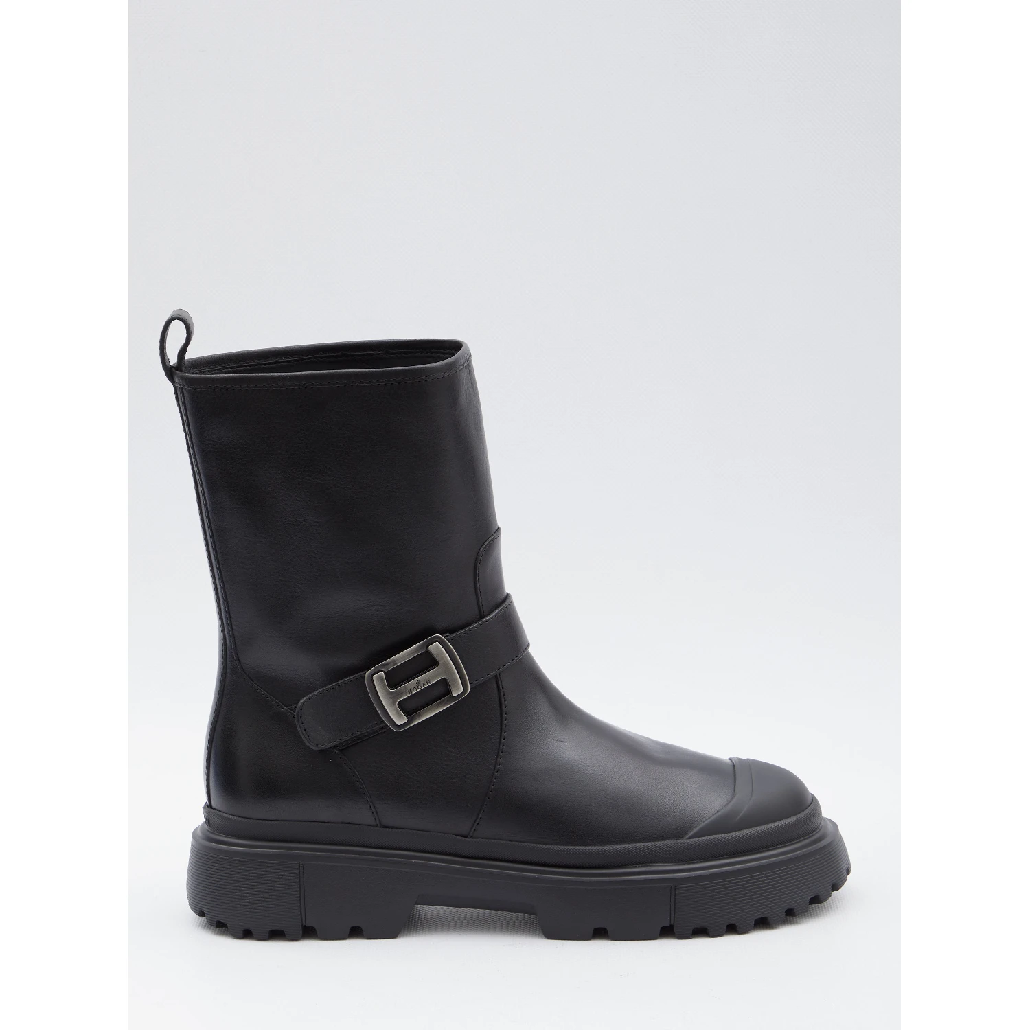 H619 Leather Biker Boot