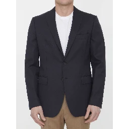 Single-breasted wool jacket