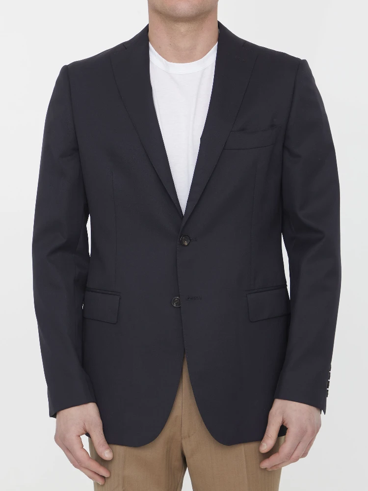 Single-breasted wool jacket