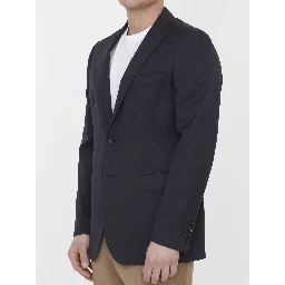 Single-breasted wool jacket
