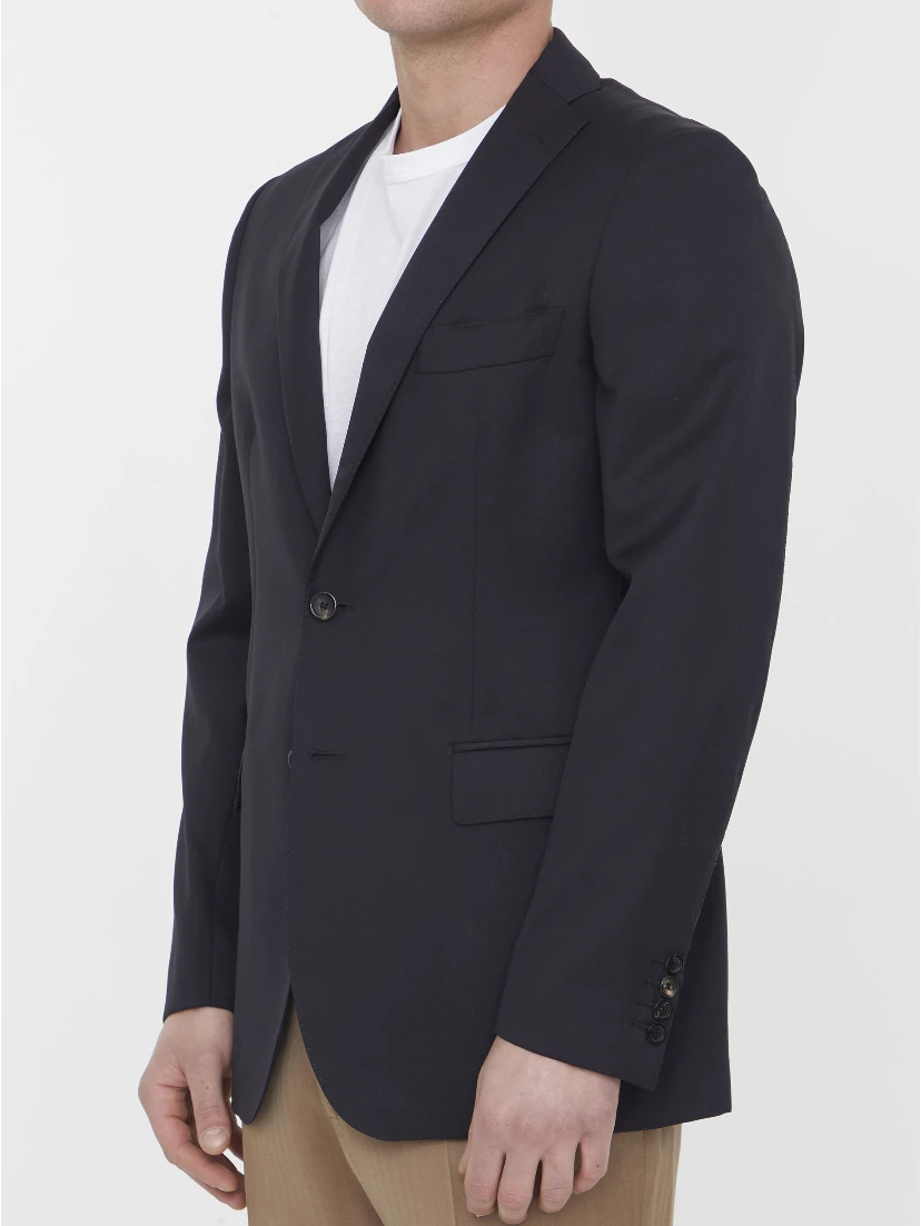 Single-breasted wool jacket