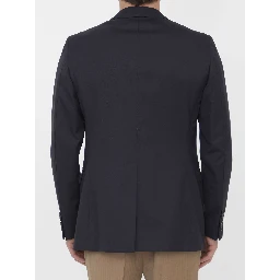 Single-breasted wool jacket