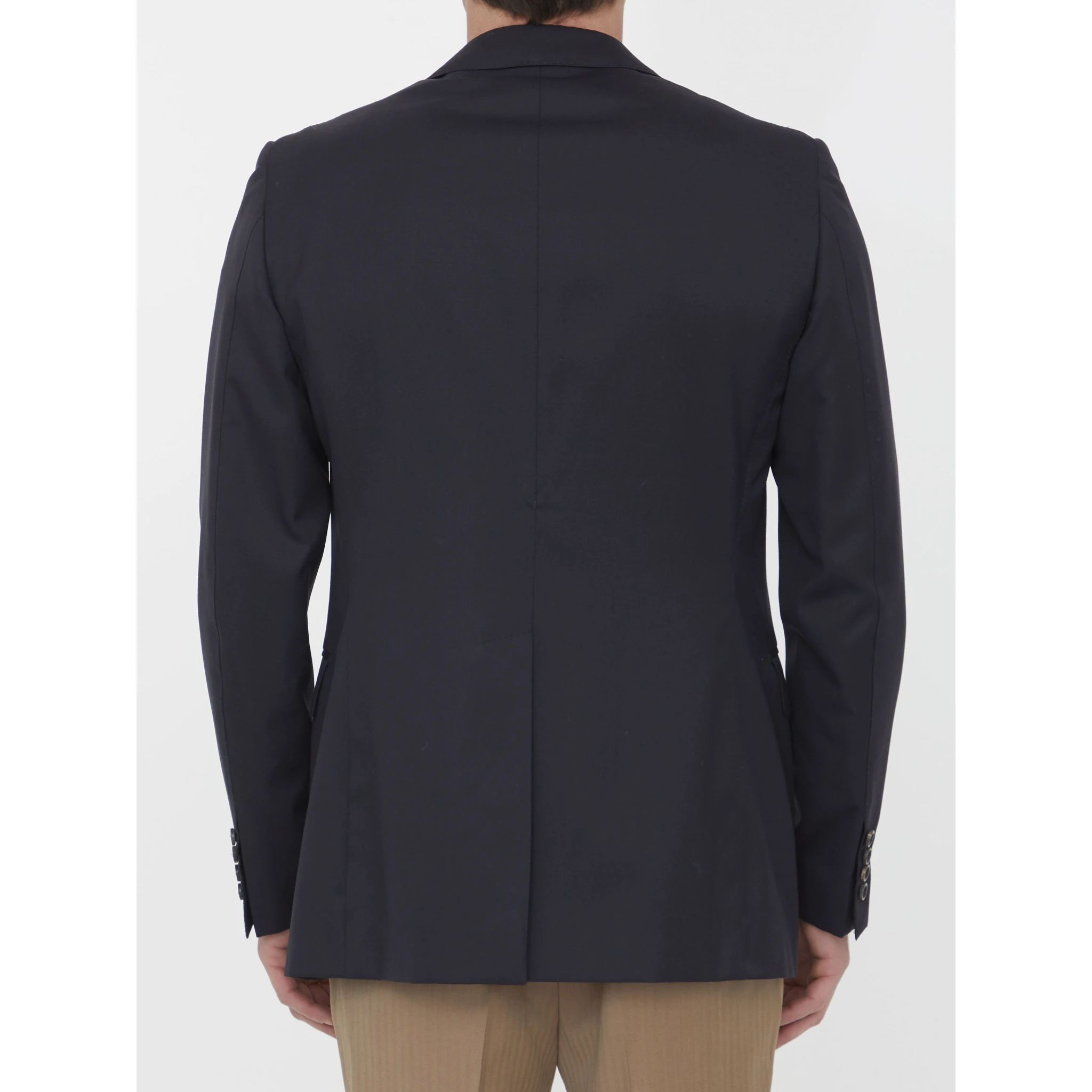 Single-breasted wool jacket