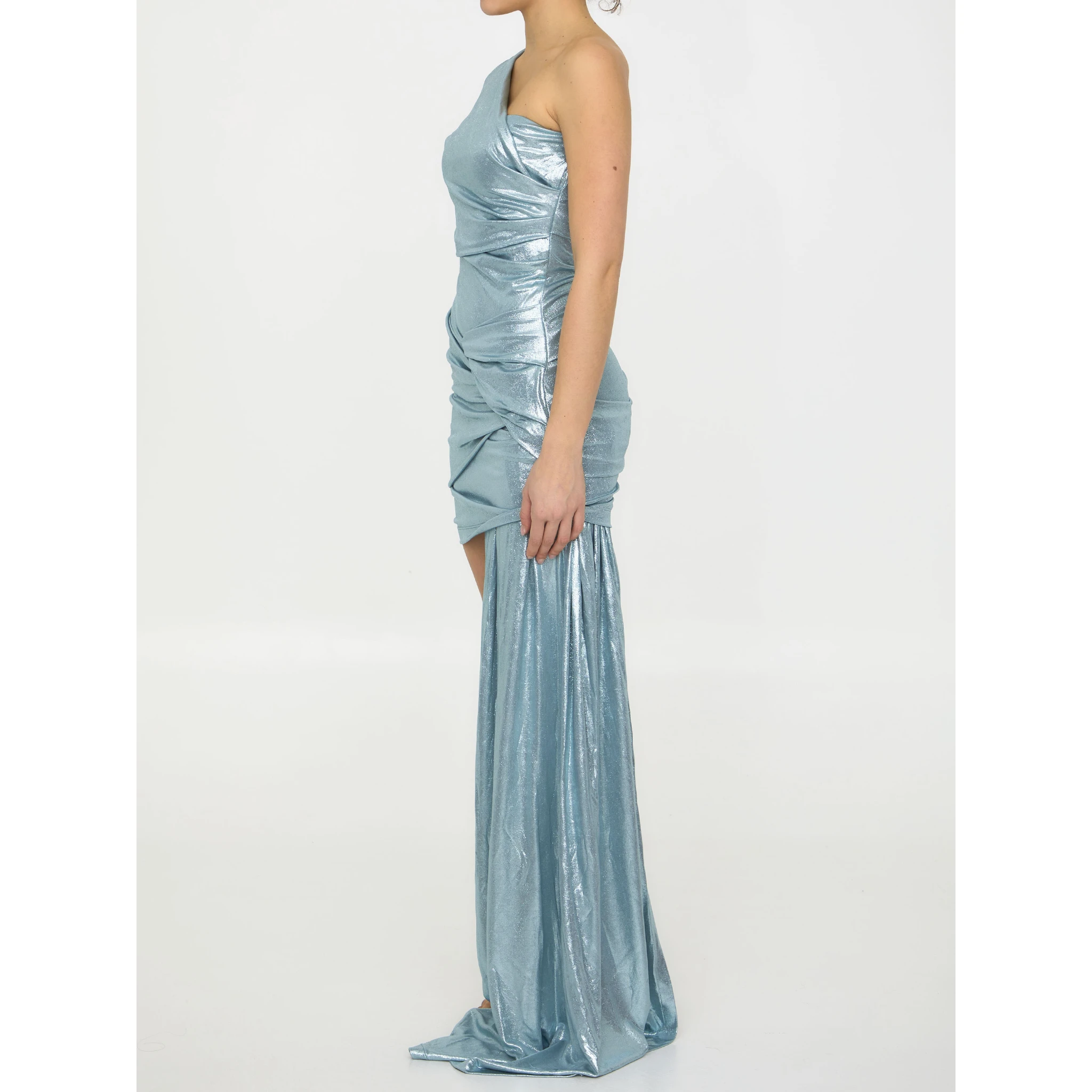 One-shoulder jersey dress