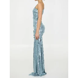 One-shoulder jersey dress