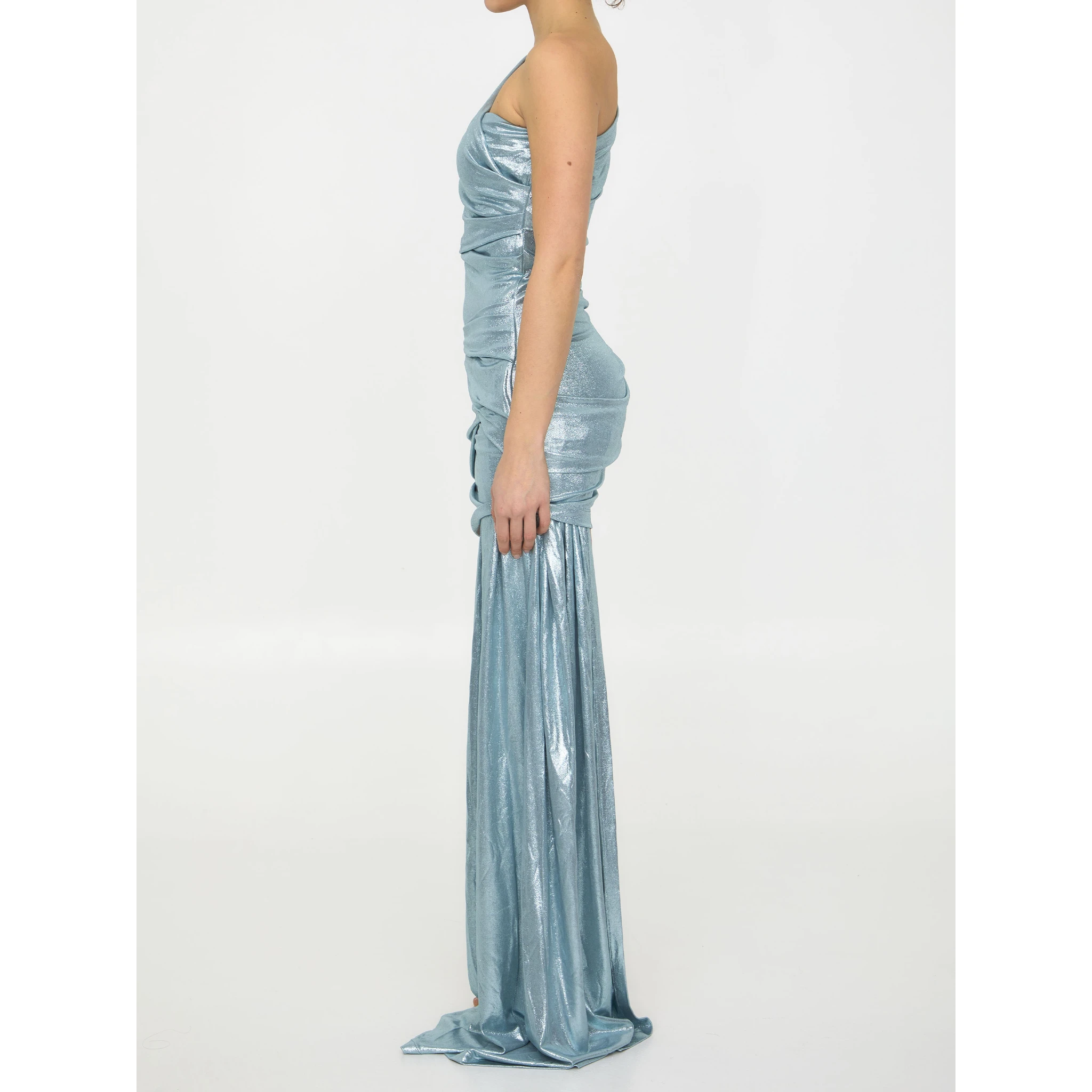 One-shoulder jersey dress