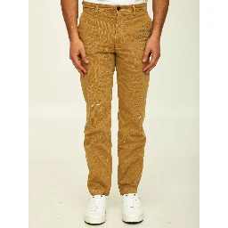 Camel cotton trousers