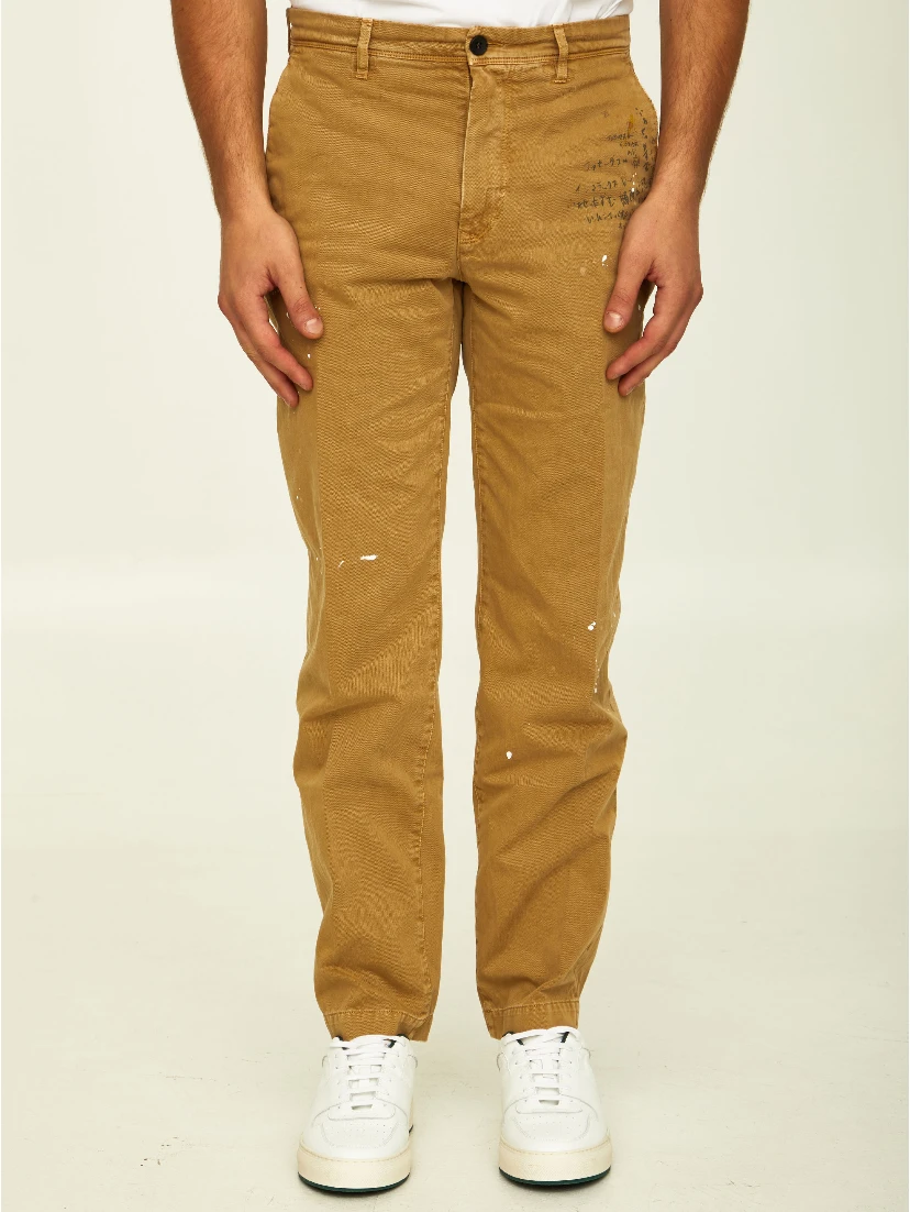 Camel cotton trousers