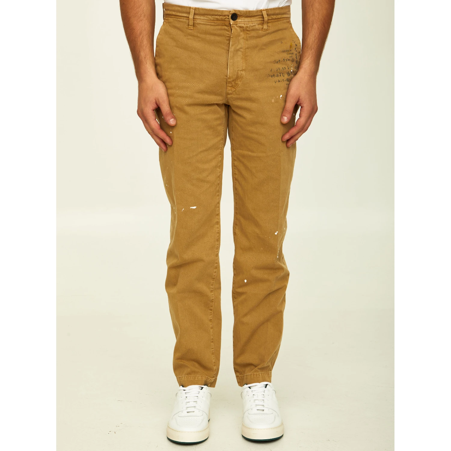 Camel cotton trousers