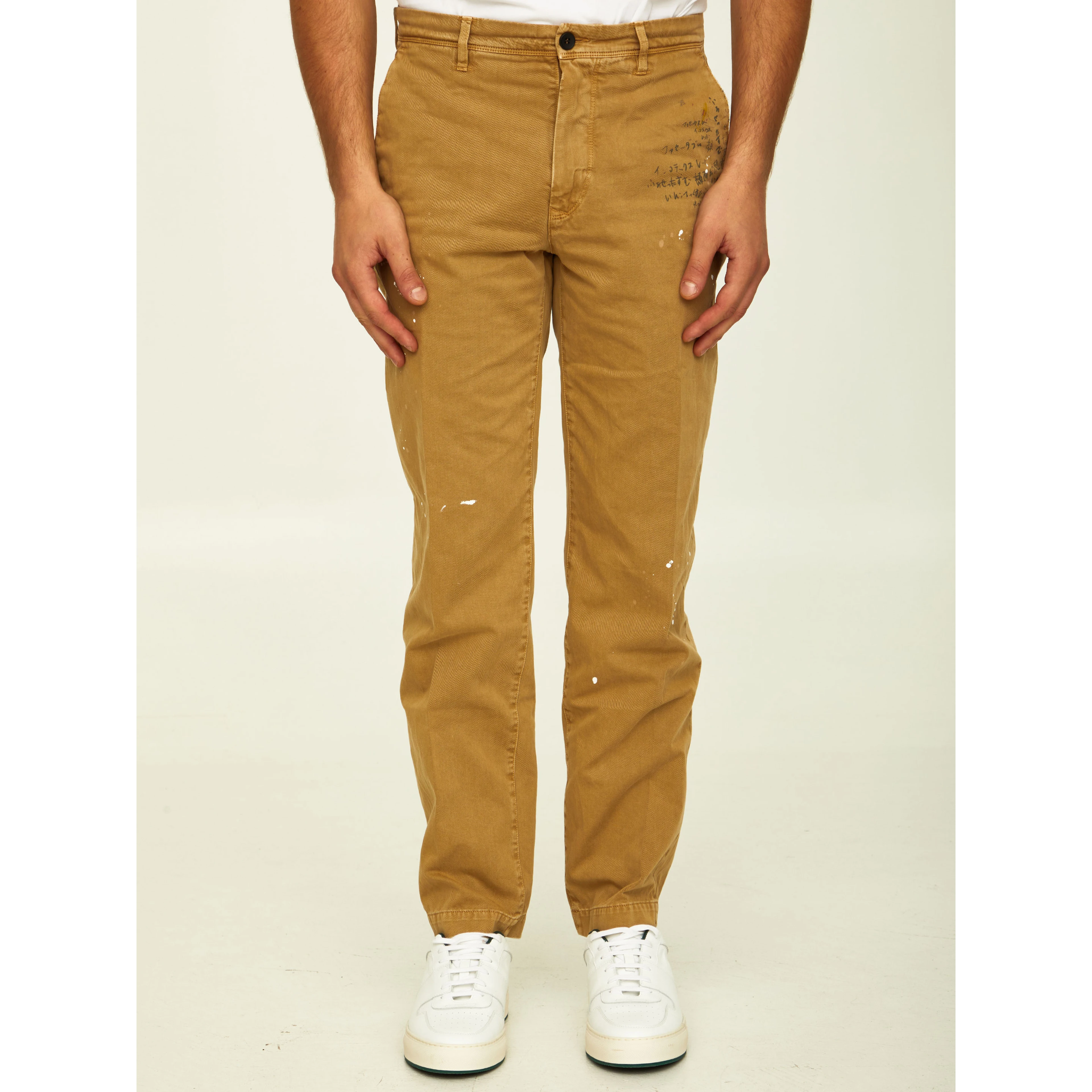 Camel cotton trousers