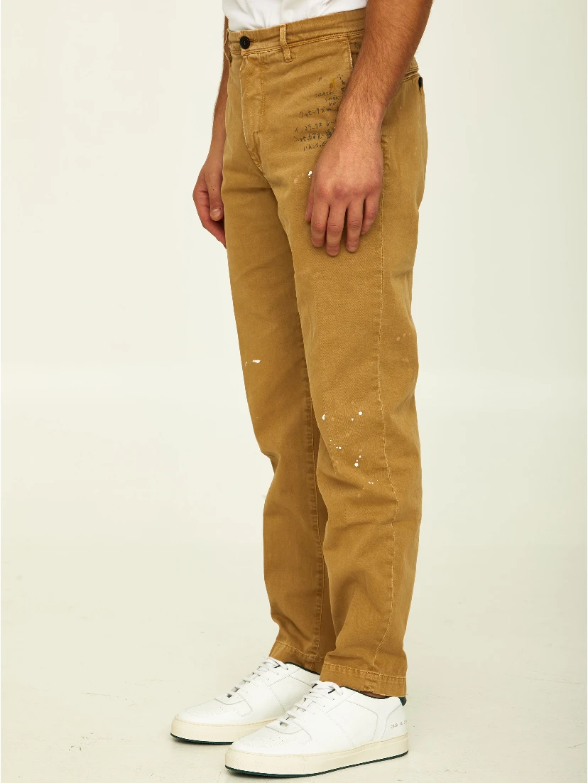 Camel cotton trousers
