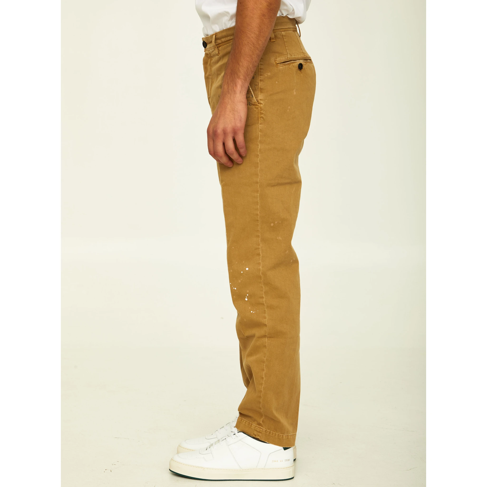 Camel cotton trousers