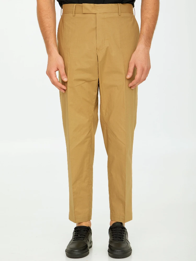 Beige cotton trousers