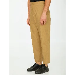 Beige cotton trousers