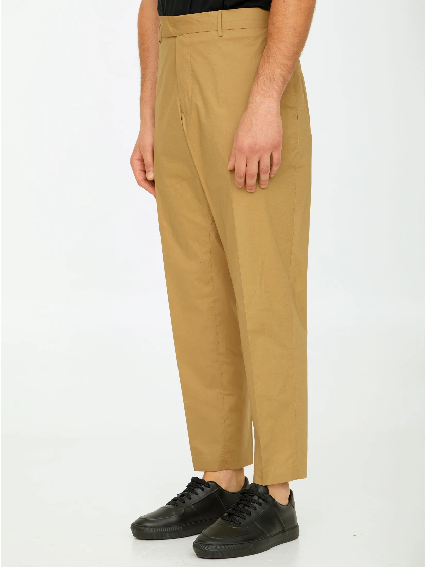 Beige cotton trousers