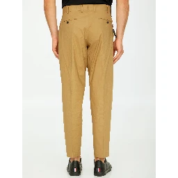 Beige cotton trousers