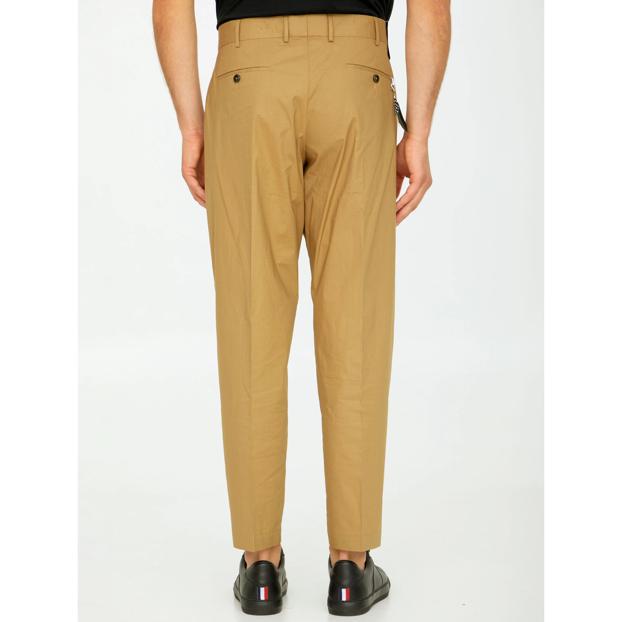 Beige cotton trousers