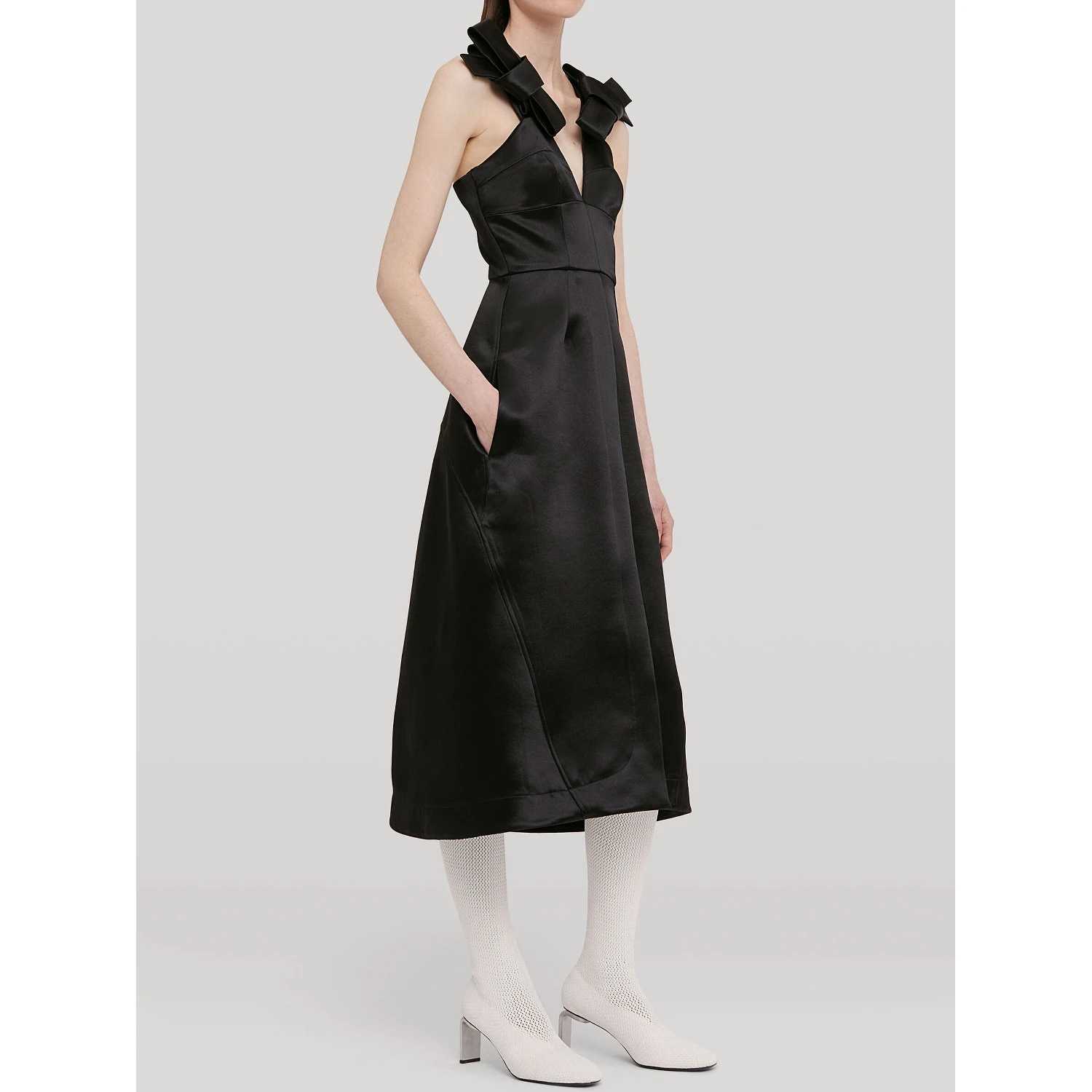 Bow-detail Midi Dress
