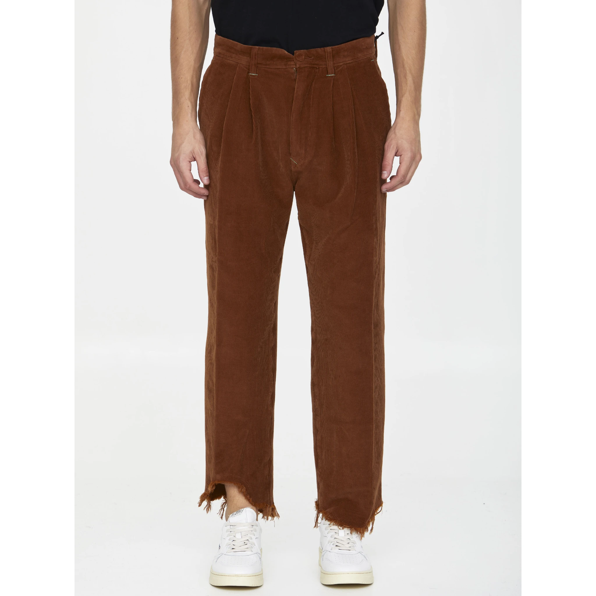 Cognac velvet trousers