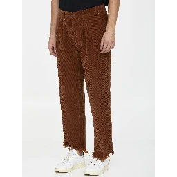 Cognac velvet trousers