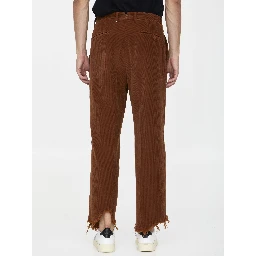 Cognac velvet trousers