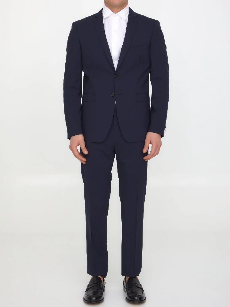 virgin wool-blend suit