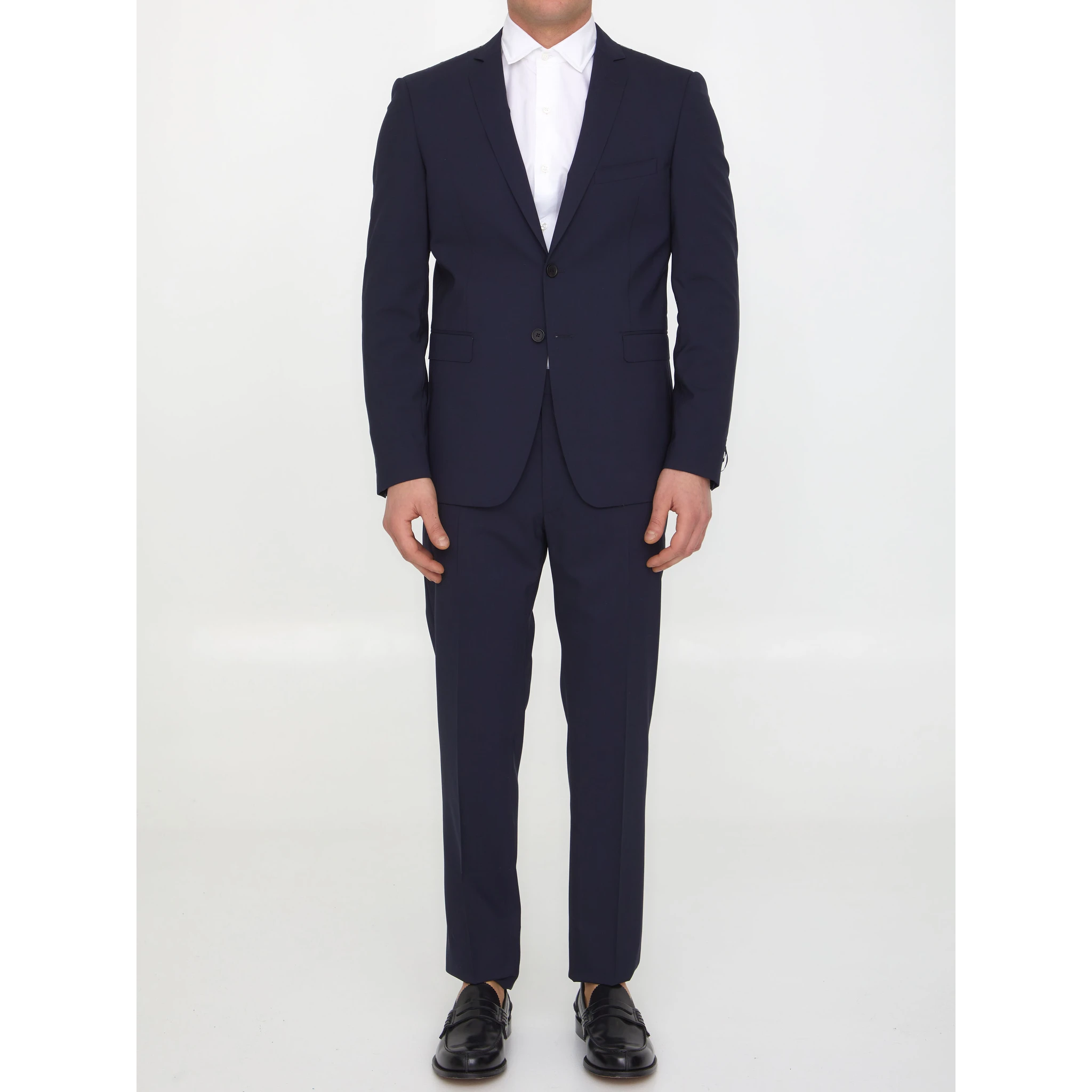 virgin wool-blend suit