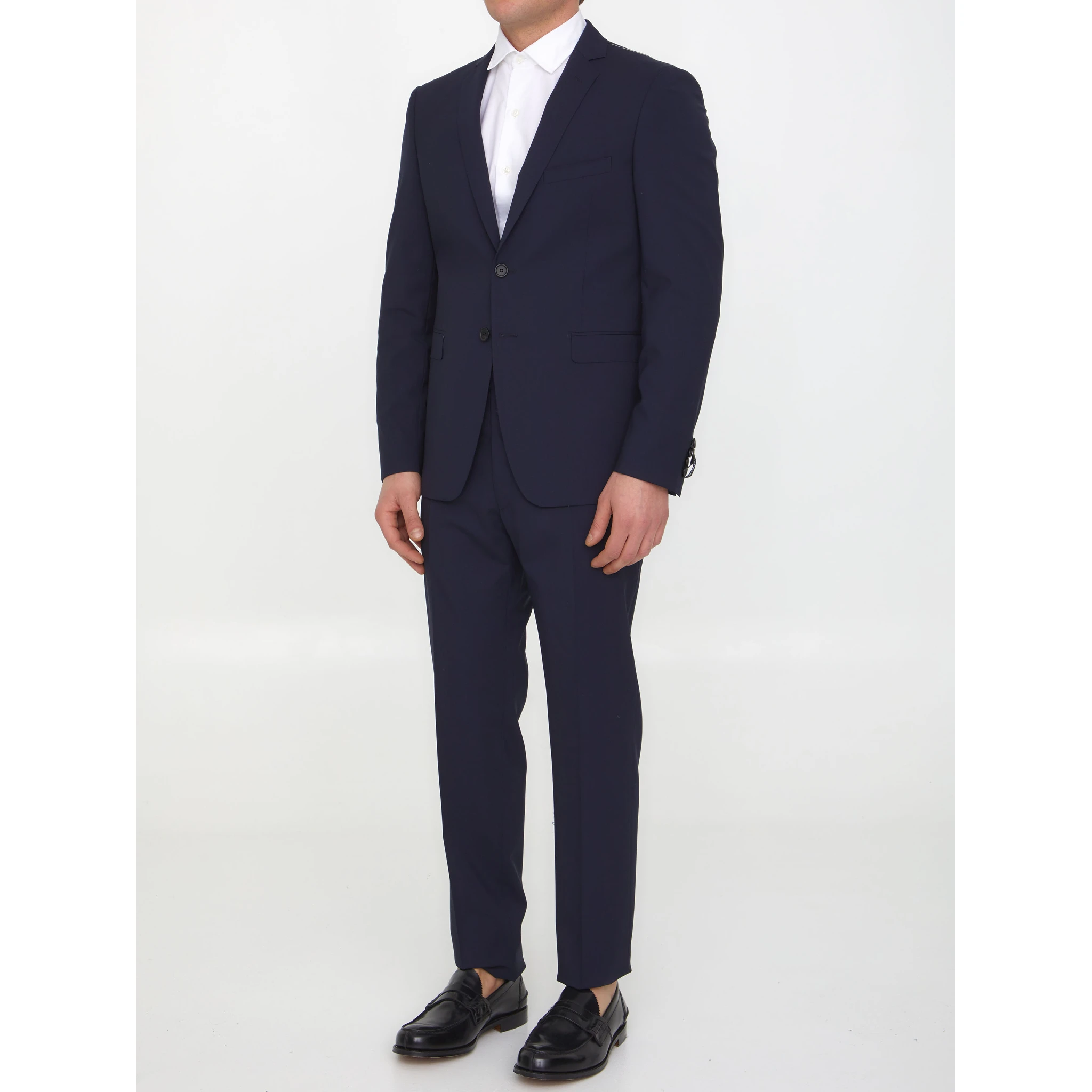 virgin wool-blend suit