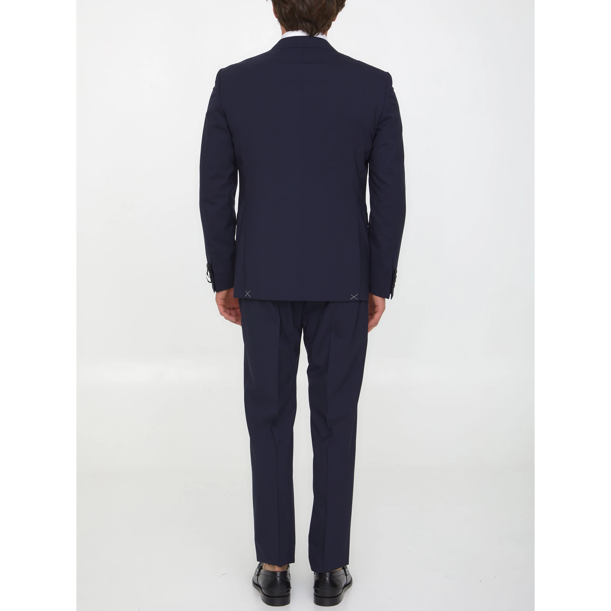virgin wool-blend suit