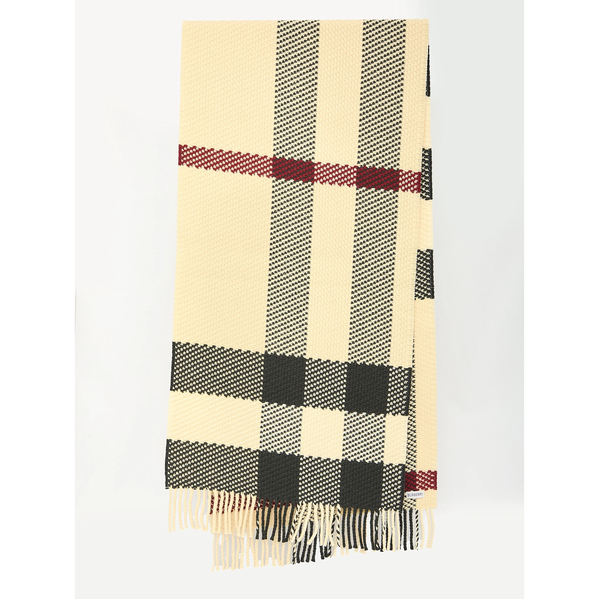 Check wool scarf