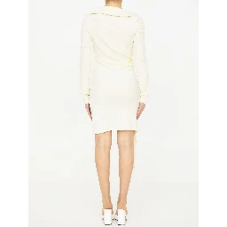 Viscose crêpe draped dress