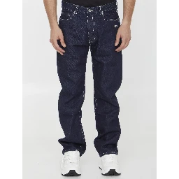 Off embroidery jeans